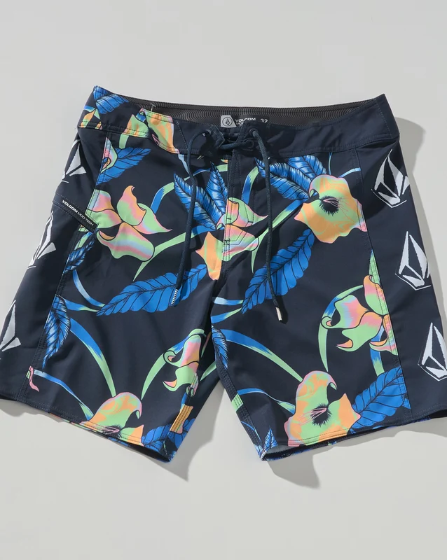 Boardshort Volcom Iconic Floral Navy 48 / Azul