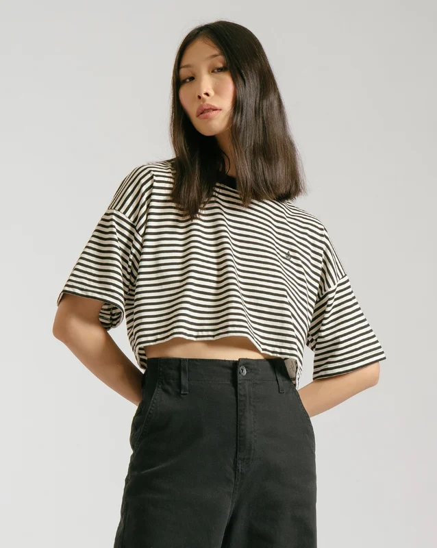 Camiseta Volcom Stone Stripes Preta GG / Preto