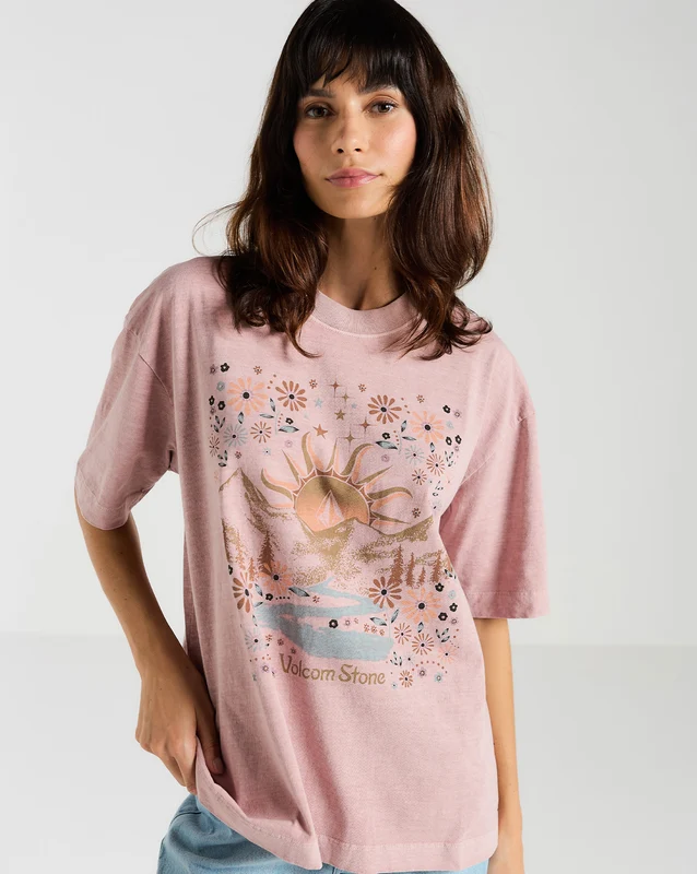 Camiseta Volcom Turnt N Burnt Rosa G / Rosa