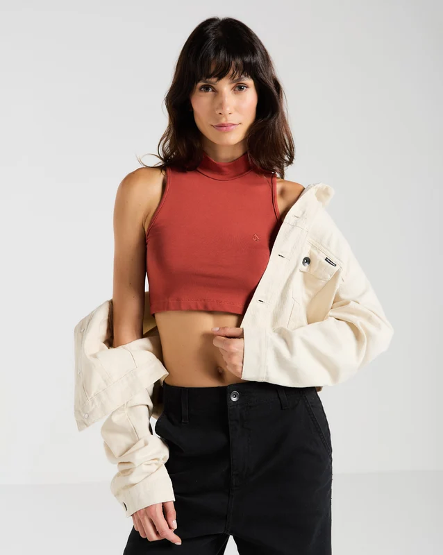 Regata Volcom Basic Stone Ferrugem P / Laranja
