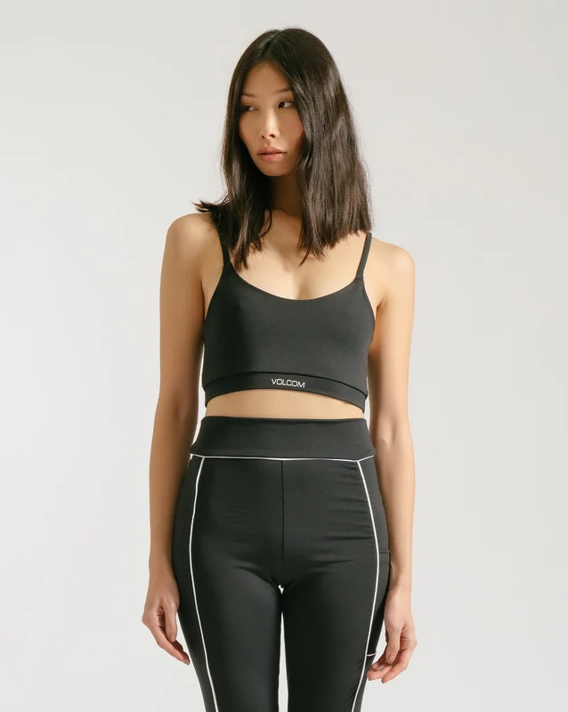 Top Volcom Lived In Bralette Preto G / Preto