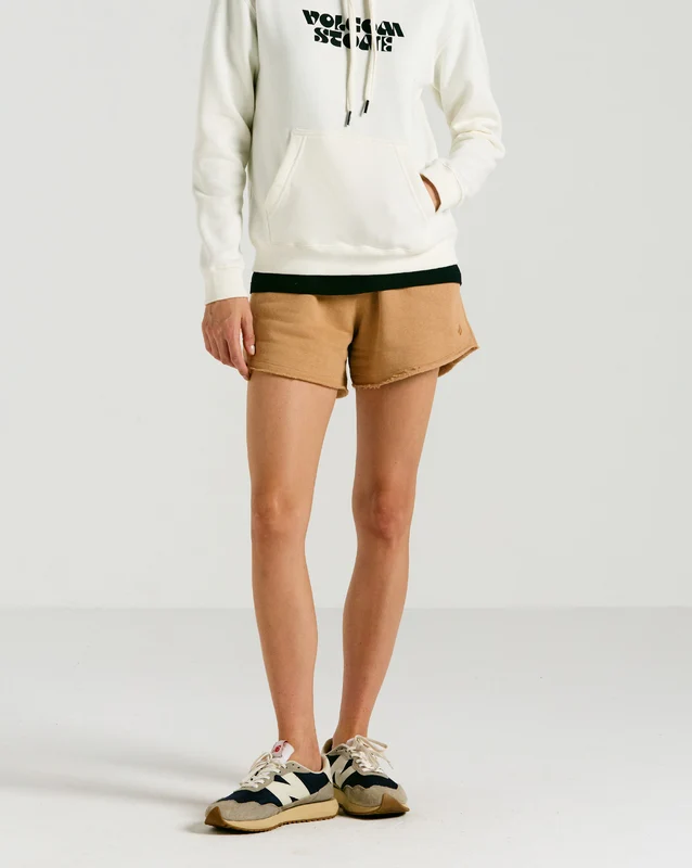 Shorts Moletom Volcom Lil Fleece Caramelo G / Bege