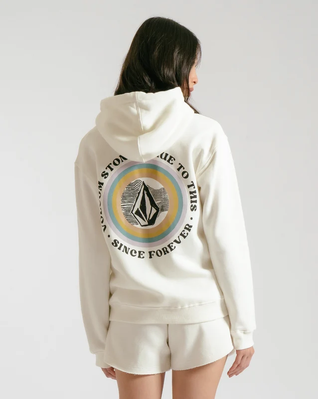 Moletom Volcom Canguru Truly Deal Off White M / Off White