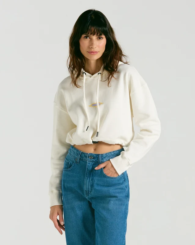 Moletom Volcom Canguru Shorethang Off White GG / Off White