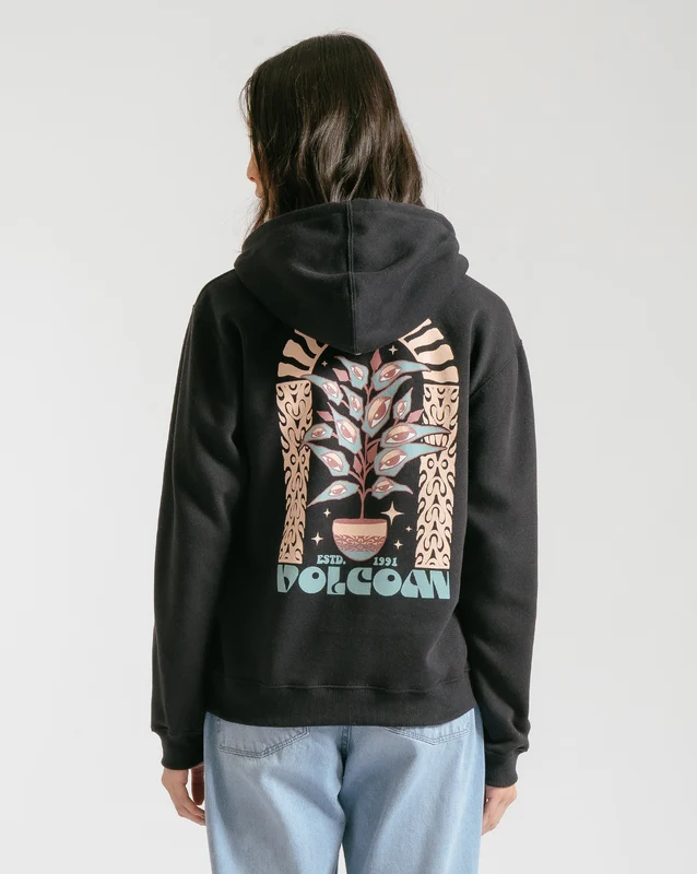 Moletom Volcom Canguru Bloom Preto GG / Preto