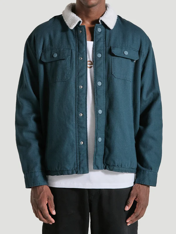 Jaqueta Camisa Azul Marinho Hurley Industrial Sherpa Lined Canvas GG / Azul