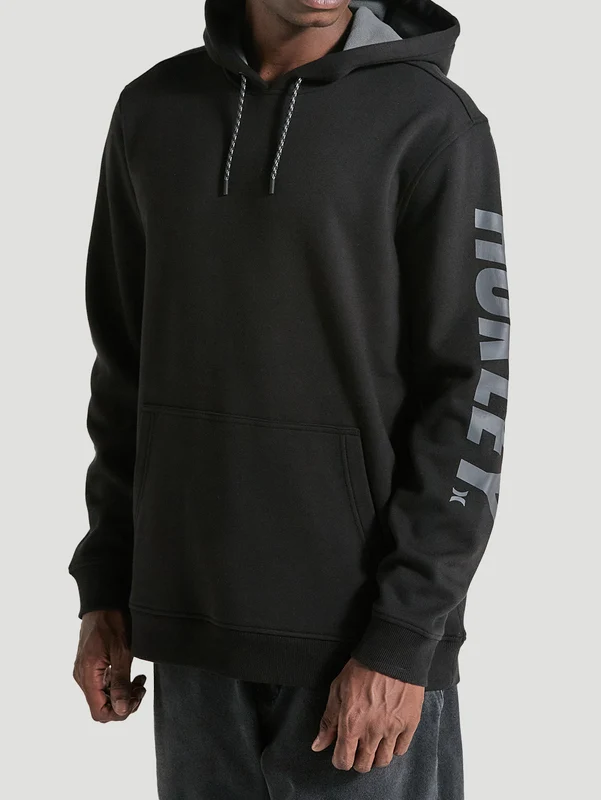 Moletom Canguru Preto Tecnológico Hurley Acadia Heat M / PRETO