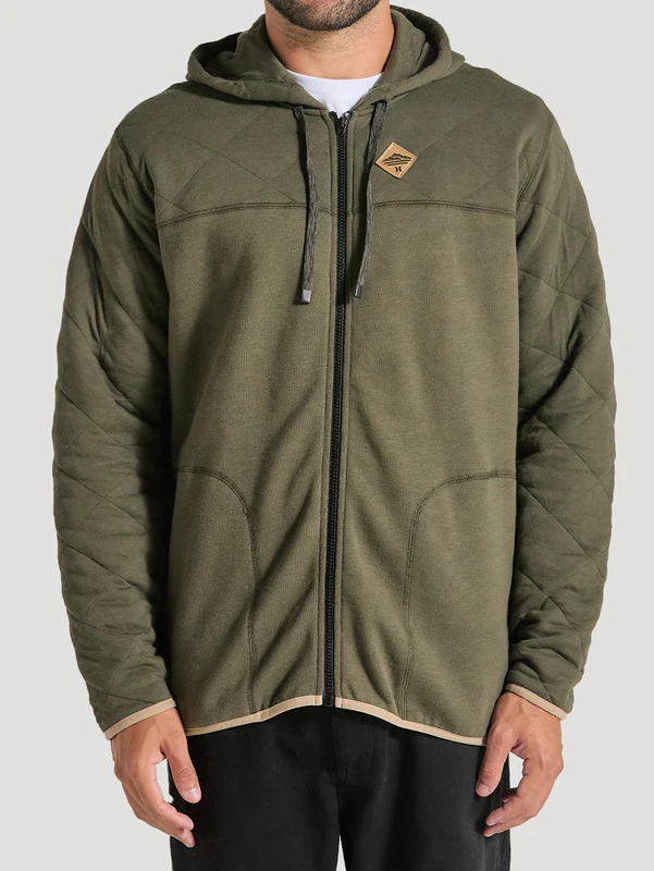 Moletom Matelassê Especial Verde Militar Hurley Chateau Quilted GG / VERDE