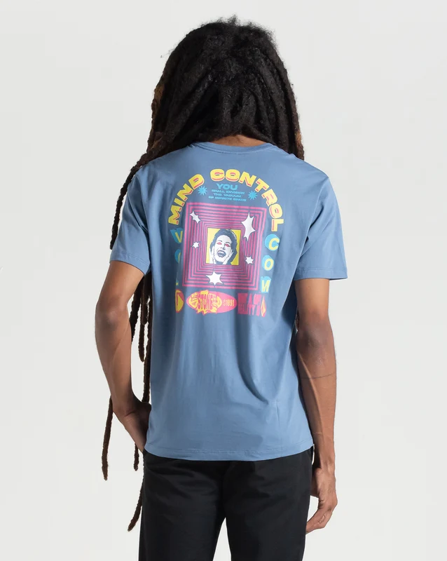 Camiseta Volcom Mind Control Azul M / Azul
