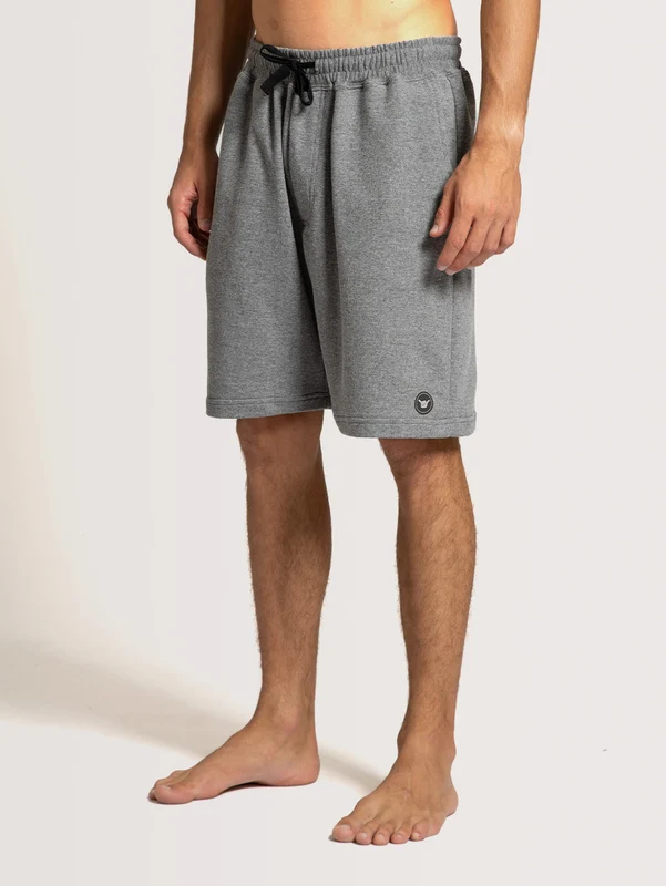 Bermuda Moletom Hang Loose Logo Grafite M / Cinza