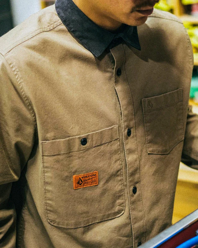 Jaqueta Sarja Volcom Debasser Bege P / TEAK