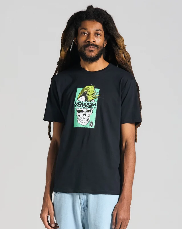 Camiseta Volcom Bringit Preta G / PRETO
