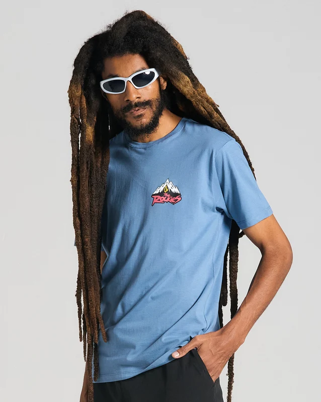 Camiseta Volcom Cliff Side Azul Escuro P / Azul