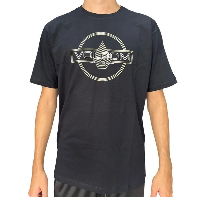 Camiseta Volcom Line Service SM25 Masculina Preto M / preto