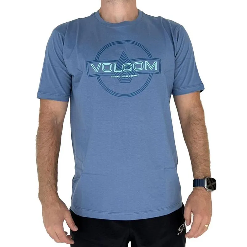 Camiseta Volcom Line Service SM25 Masculina Azul Escuro G / azul