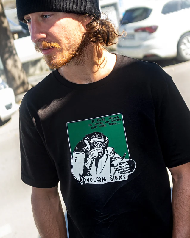 Camiseta Volcom Monkey Biz Preta GG / PRETO