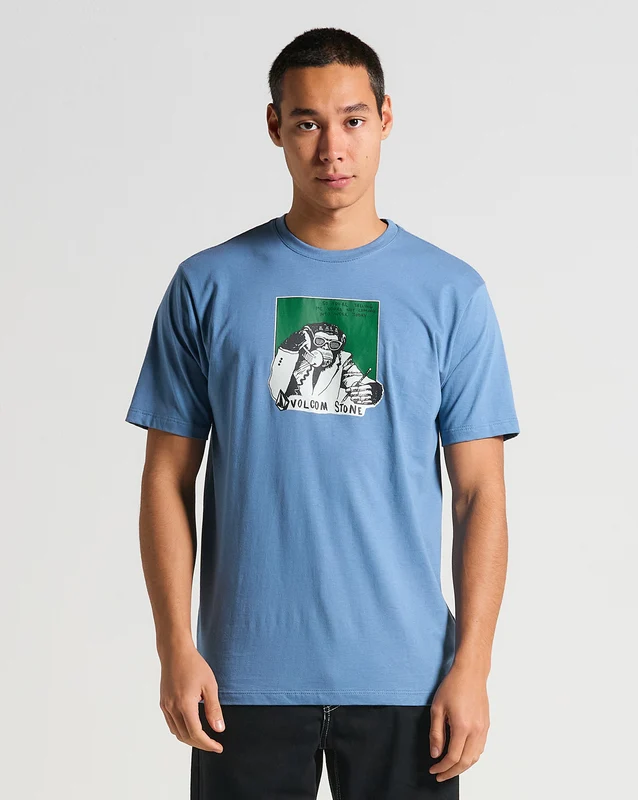 Camiseta Volcom Monkey Biz Azul Escuro M / Azul
