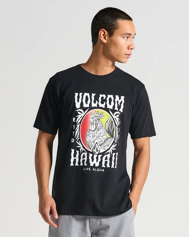 Camiseta Volcom Aloha Rooster Preta P / PRETO