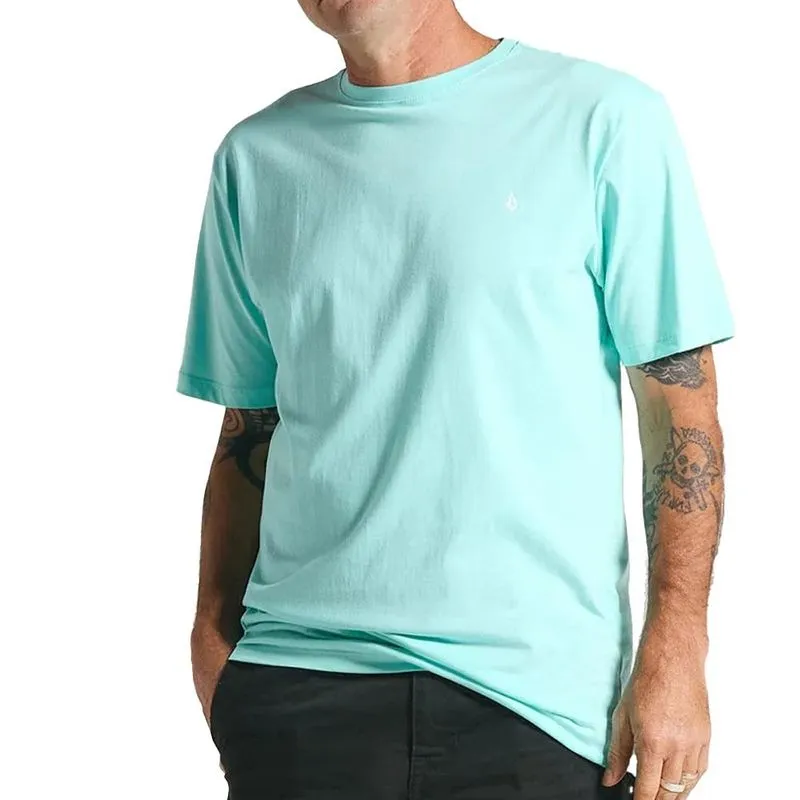 Camiseta Volcom Stone Blanks SM25 Masculina Verde Claro M / verde
