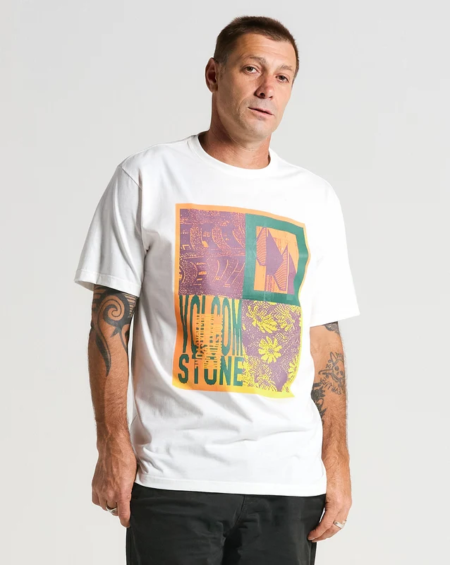 Camiseta Volcom Quadrant Off White GG / Off White