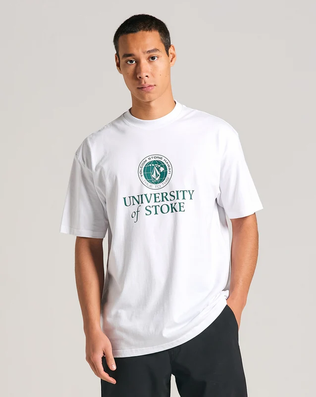 Camiseta Volcom Comfort U Of Stoke Branca GG / Branco