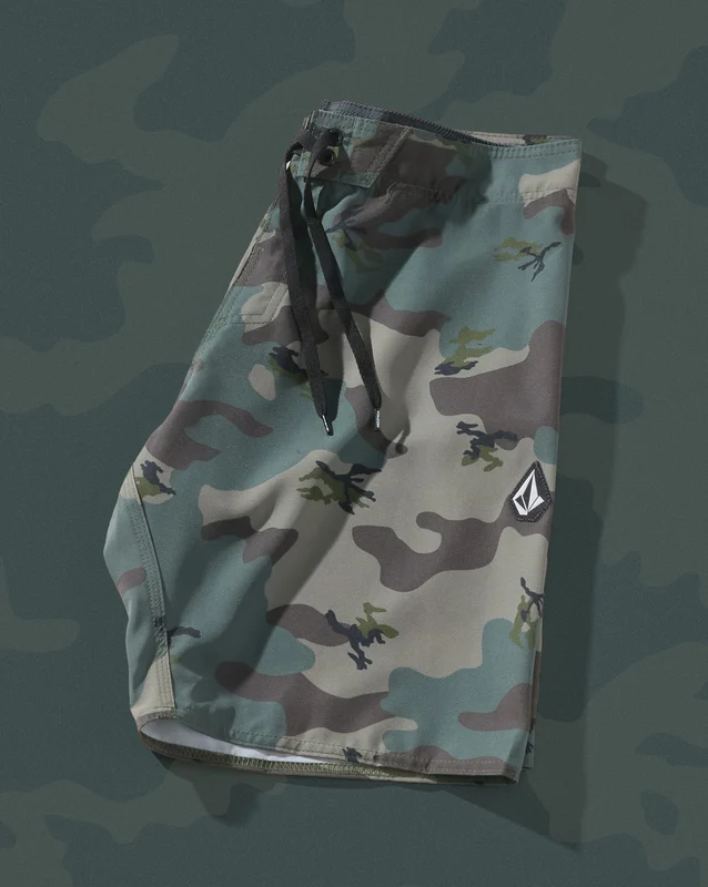 Boardshort Volcom Lido Camo 38 / VERDE