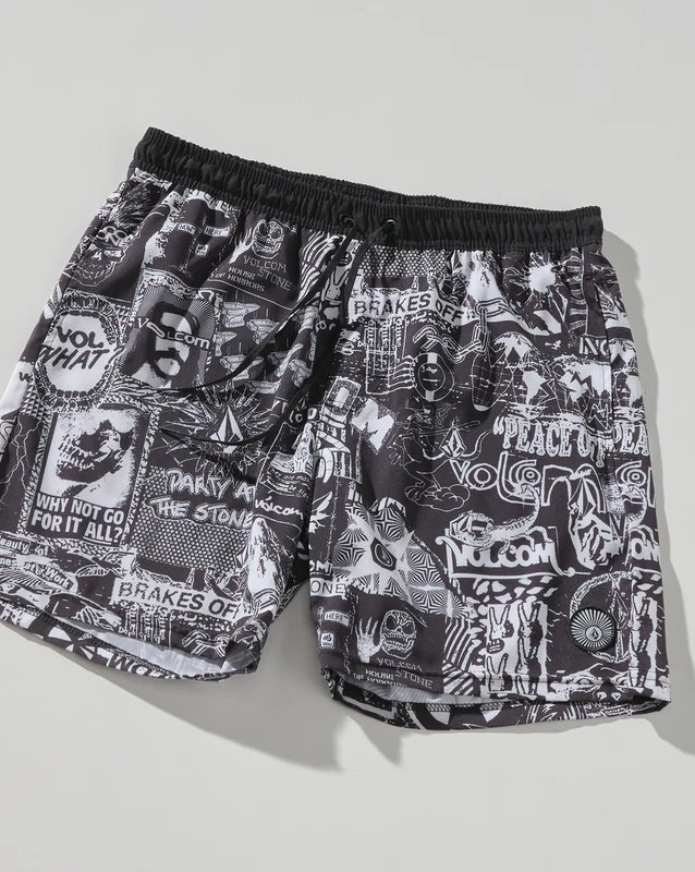 Shorts Volcom Collage Preto M / PRETO