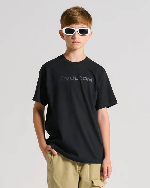 Camiseta Volcom New Style Juvenil Preta 08 / PRETO