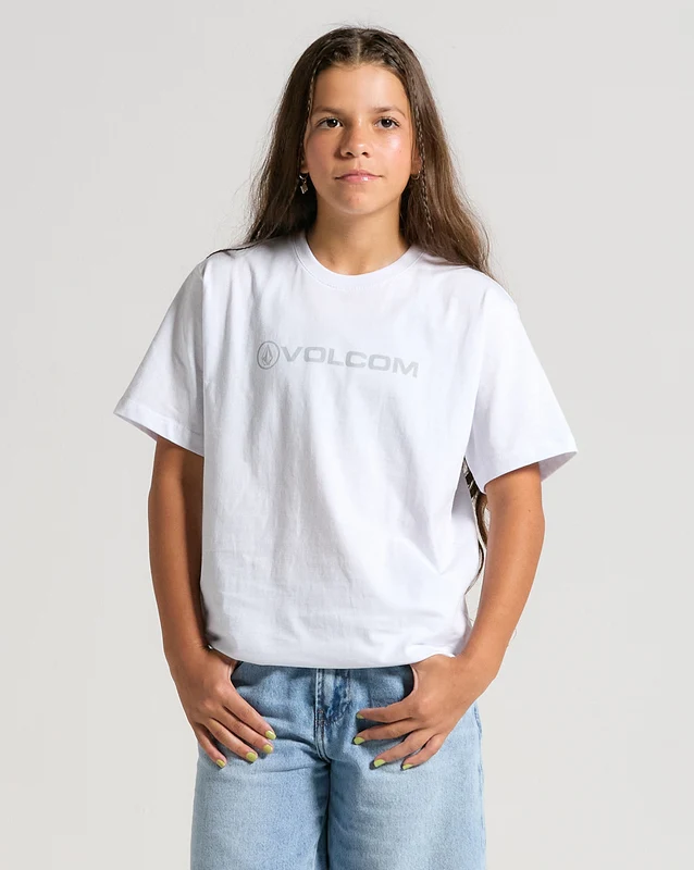 Camiseta Volcom New Style Juvenil Branca 14 / Branco