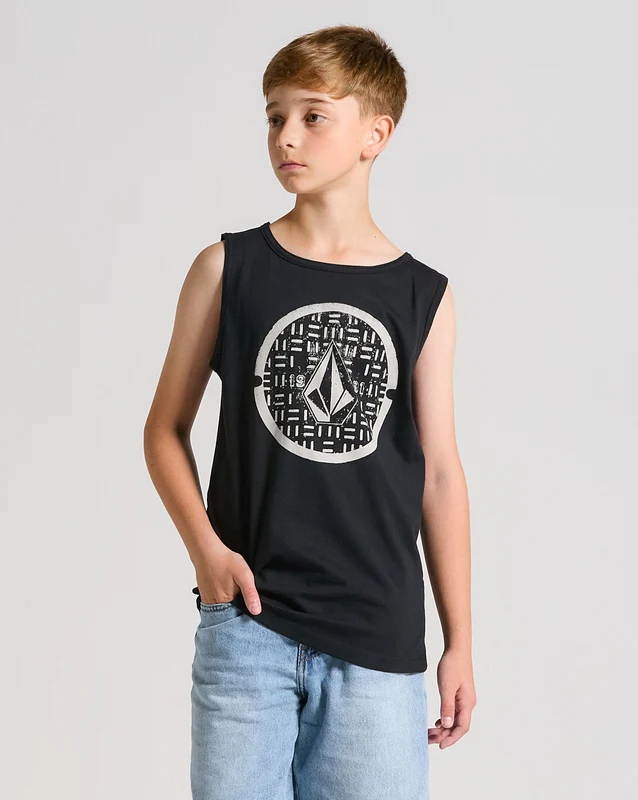 Regata Volcom Circle Texture Juvenil Preta 08 / PRETO