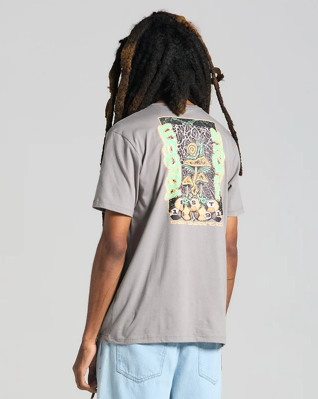 Camiseta Volcom Mindoor Cinza M / Cinza