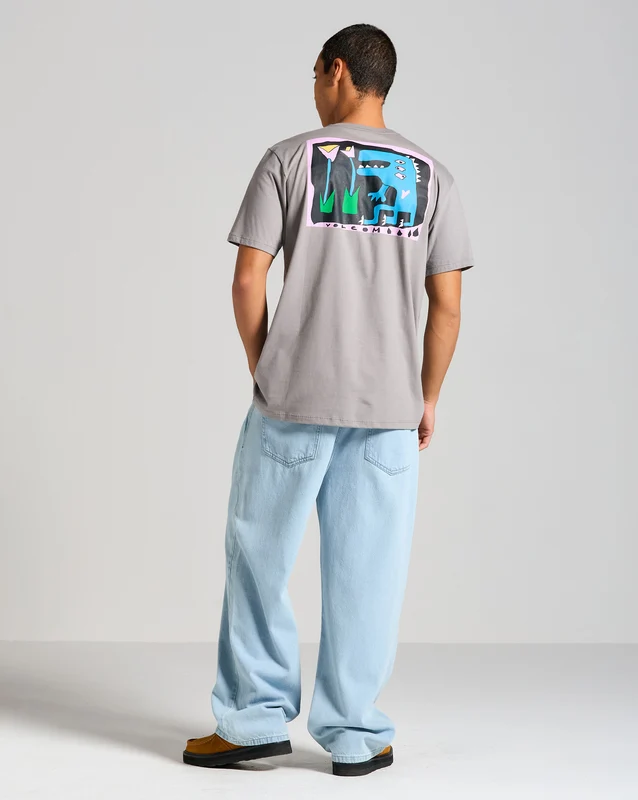Camiseta Volcom Dino Cinza G / Cinza