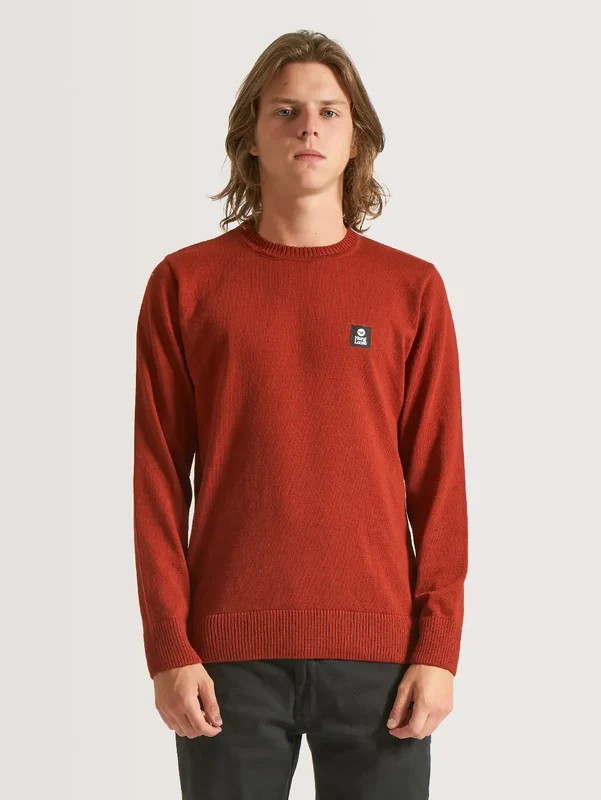 Tricot Terracota Masculino Hang Loose Basic P / Vermelho