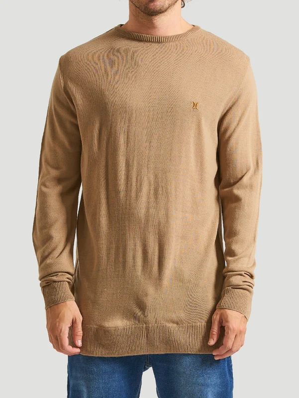 Tricot Hurley Casual Mescla Bege P / Bege