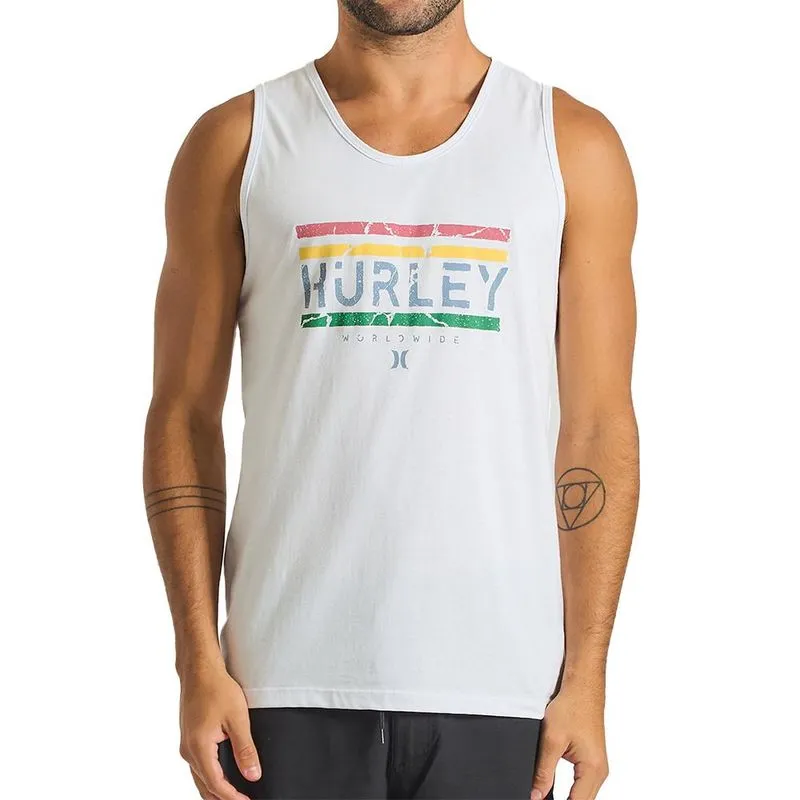Regata Hurley Jam SM25 Masculina Branco P / branco