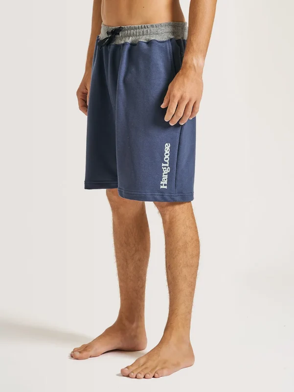 Bermuda Moletom Azul Marinho Masculina Hang Loose Lettering G / MARINHO