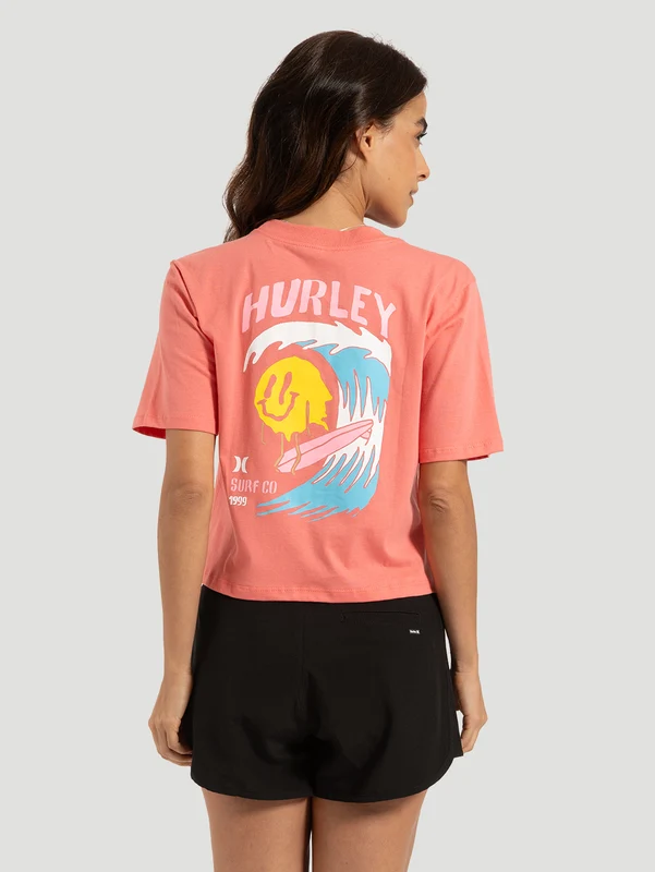 Camiseta Hurley Smille Rosa GG / Rosa