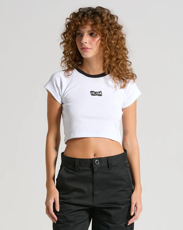Camiseta Volcom Lil Volcom Branca G / Branco