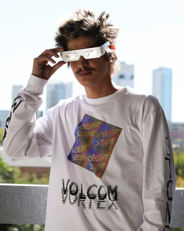 Camiseta Volcom Manga Longa Fergadelic White G / Branco