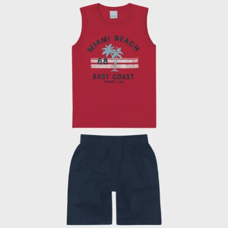 Conjunto Infantil Regata e Bermuda 84225 - Malwee Kids
