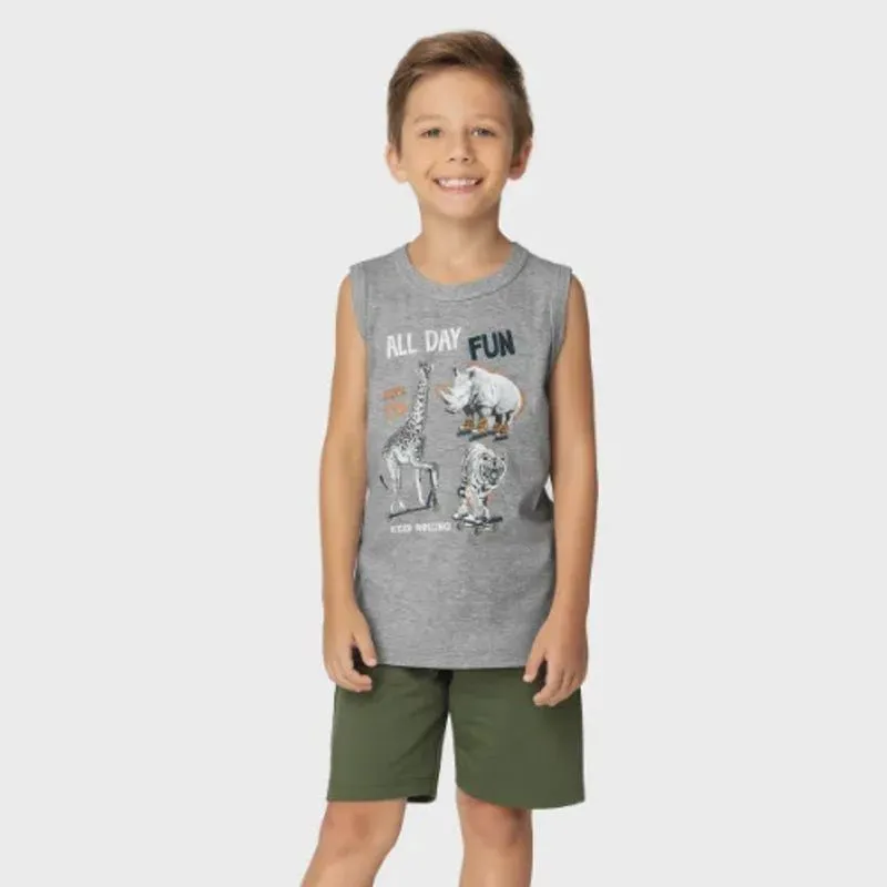 Conjunto Infantil Regata e Bermuda 84225 - Malwee Kids