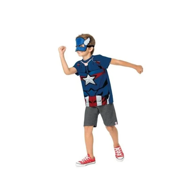 Conjunto Infantil Vingadores Com Máscara Malwee