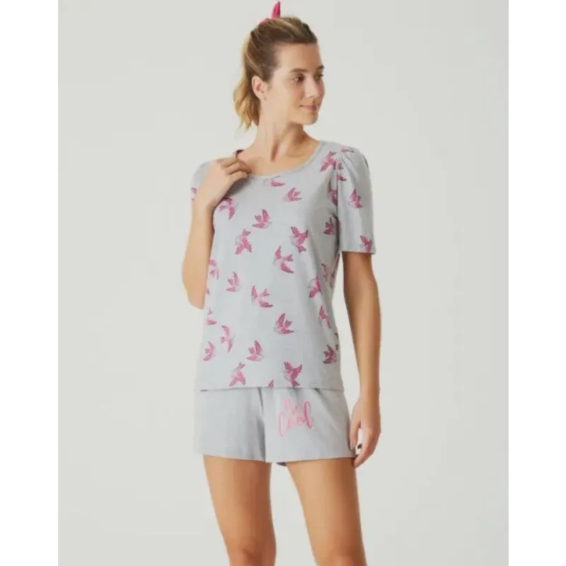 Pijama Feminino Blusa e Short 85610 - Malwee