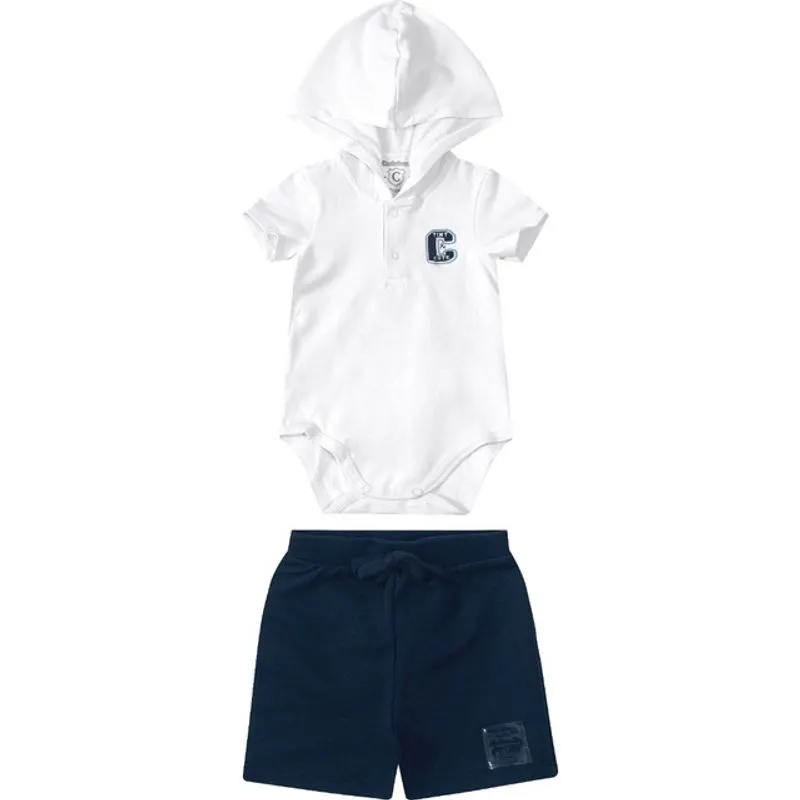 Conjunto Menino Body E Bermuda Carinhoso