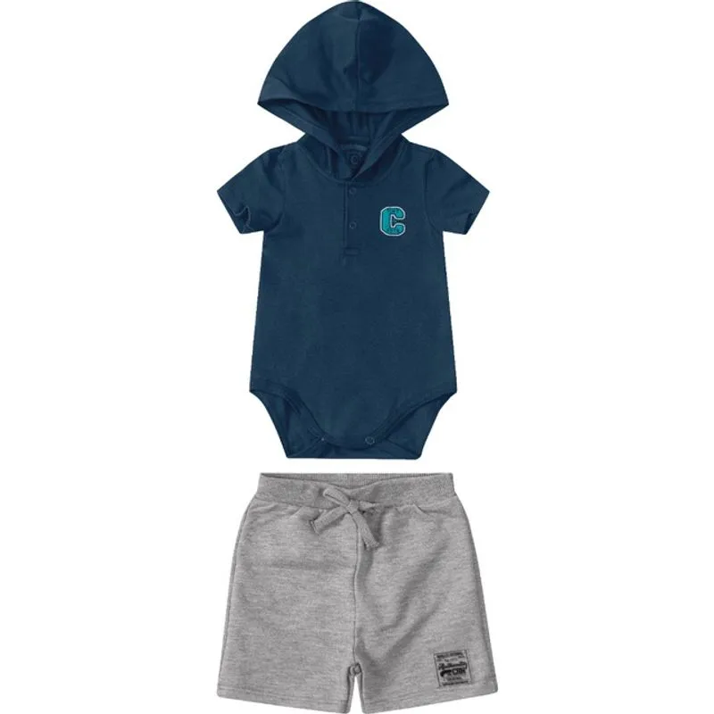 Conjunto Menino Body E Bermuda Carinhoso