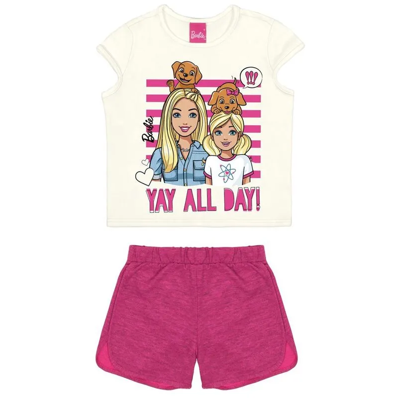 Conjunto Manga Curta Barbie Malwee 10/12