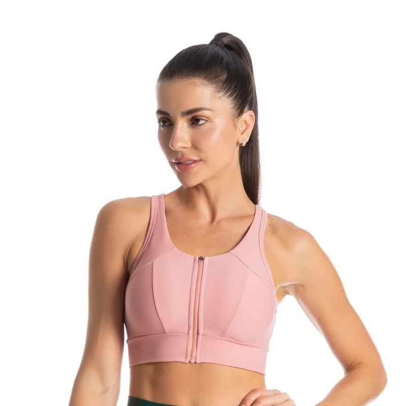 Top Nadador Com Ziper Energy Vivame Rosa-3/P