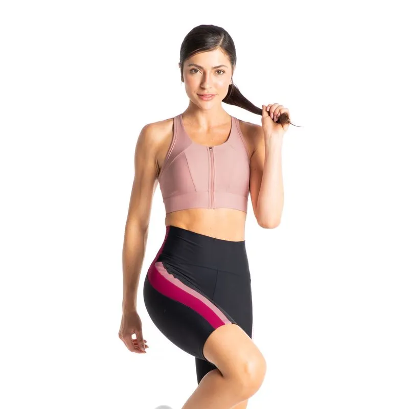 Top Nadador Com Ziper Energy Vivame Rosa-3/XG
