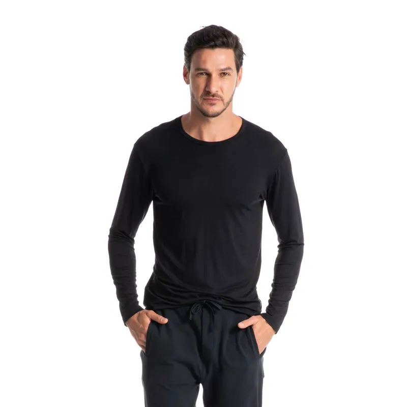 Camiseta Masculina Manga Longa Fred Preto/M