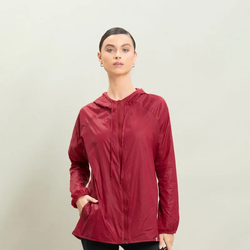 Parka Corta Vento Com Capuz Pulse Vivame Vermelho/G